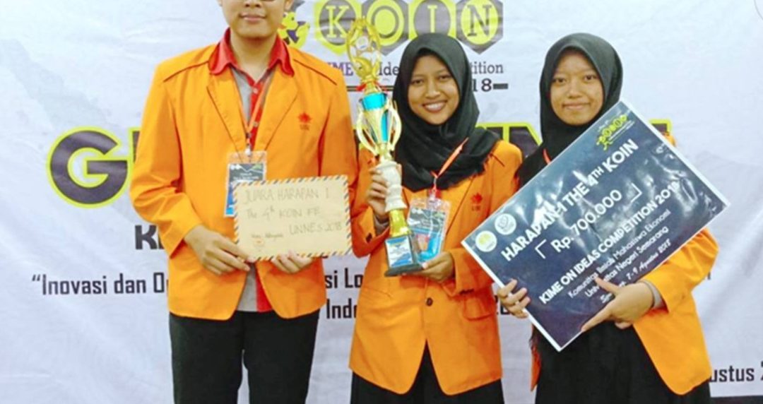 Juara Harapan 1 Mahasiswa Manajemen Rekayasa dalam LKTI KOIN 4th di UNNES