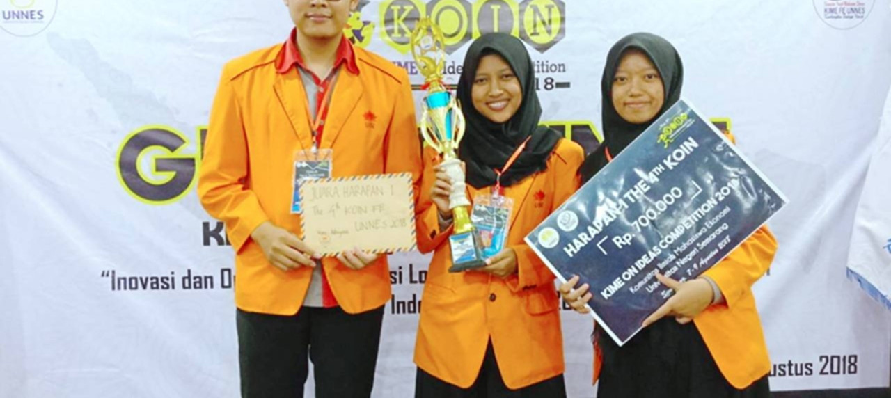 Juara Harapan 1 Mahasiswa Manajemen Rekayasa dalam LKTI KOIN 4th di UNNES